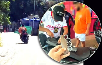 German criminal thug detected by the public on Koh Phangan for offensive behaviour. Wanted by Interpol