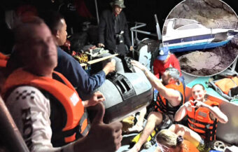 Tense rescue of Russians from a jagged shoreline off a private island near Phuket carried out by Navy 