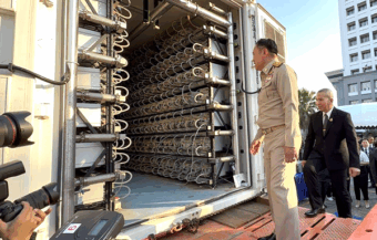 Chinese mafia run bitcoin mining exploit with devices in containers smashed with billions of baht lost