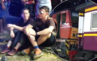 Eighteen passengers injured including six seriously in train crash at Kanchanaburi station on Saturday