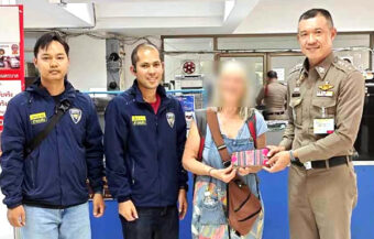 Another foreign tourist reunited with cash in hours in the heart Bangkok through diligent police work