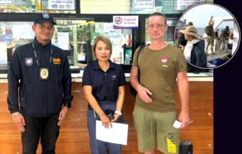 Heartwarming rescue of stranded Brit who lost his wallet and contact with home on Koh Phangan beach