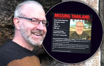 Search mounted for Scots tourist who disappeared 2 weeks ago after landing in Bangkok on January 5th