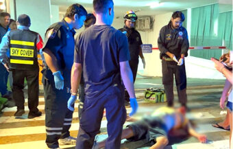 Drunk and incoherent US man causes a disturbance in Pattaya at two points on Monday, 500 metres apart