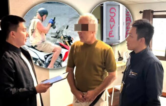 Mr Spray arrested in Bangkok. Fled Koh Phangan. Angry German protesting against Israeli tourists