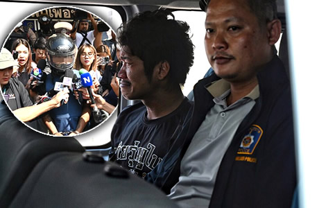 Wild gunman ‘L’ left in tears on Thursday after being denied bail by Pathum Thani Court after rampage