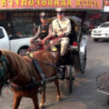 Lampang Police deploy horse drawn buggy patrols due to energy crisis on streets of provincial capital