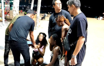 Pattaya crackdown on hookers as police swoop on the beachfront area. Asians and Africans to be deported