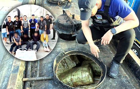 Drug gang smashed in Phitsanulok moving 1.7 tonnes of meth pills and 50 kg of ketamine in an oil tanker