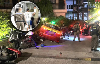 Ko Samui taxi war erupts leaving one taxi man dead, one arrested and police seeking seven more suspects