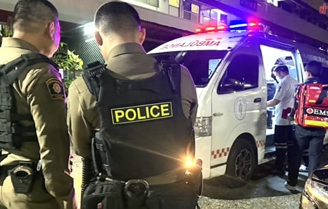 Lumpini police officer left fighting for his life after early morning shooting at his apartment in Bangkok
