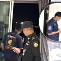 Pattaya police respond after local crowd spots dead American hanging upside down from hotel balcony
