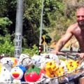 Russian tourist wins viral online praise in Phuket after he gave a local vendor a helping hand on Friday