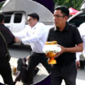 Top official assaulted by delivery driver at funeral of deceased rider whom he collided with on road