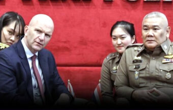 Cannabis smuggling from Thailand to UK and Europe continues. UK Embassy officials meet police top brass
