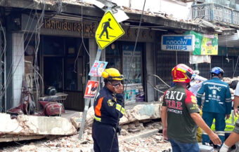 One dead and another injured in building partial collapse in historic quarter of Bangkok on Saturday