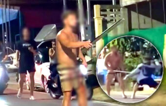 Phuket Muay Thai teacher forced to use martial arts skills in a bloody street fight with a Western foreigner