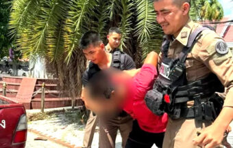 Police arrest mentally ill man who escaped a facility on Sunday to make a scene at Rayong Police Station
