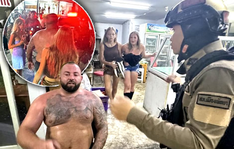 Pre-dawn chaos in Pattaya's Nong Prue saw locals and foreigners battle in an uncontrollable street brawl