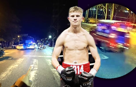 Scots fighter dies after tuk-tuk fall in Phuket on Sunday. Driver charged by police over the incident