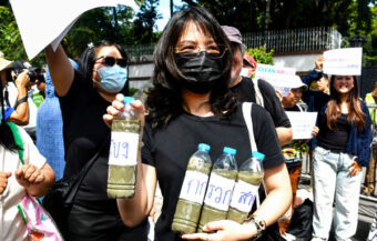 Bangkok protest anger over northern rivers poisoned by Chinese-backed firms near the Thai border erupts