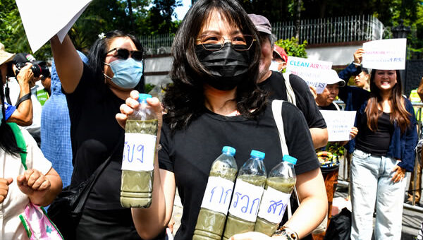 Bangkok protest anger over northern rivers poisoned by Chinese-backed firms near the Thai border erupts