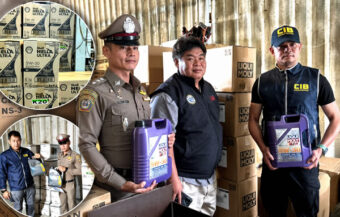 Chinese counterfeiting racket including engine oils working under the radar in Bangkok raided by police