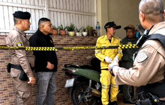 Delivery rider dumped by his partner for another man executed the woman at her Bangkok home on Sunday