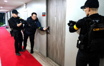 Hotel fronting a den of iniquity catering to Chinese punters raided for the second time on Saturday by armed police