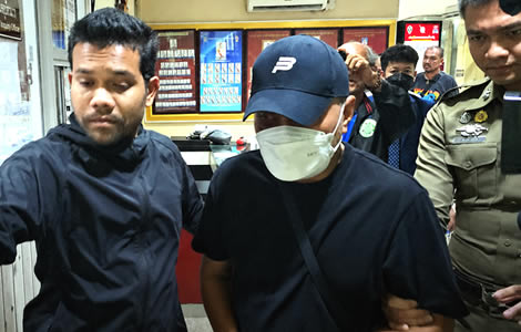 Bangkok underworld figure charged with attempted murder after attacking a police officer Friday night