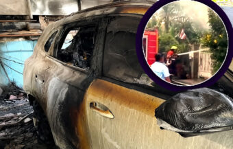 EV car erupts in flames in Nonthaburi near Bangkok after the owner runs errands. Home charger exploded