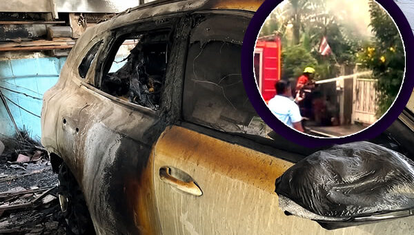 EV car erupts in flames in Nonthaburi near Bangkok after the owner runs errands. Home charger exploded