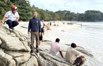 German tourist swept to his death at Freedom Bay in Phuket while his girlfriend is plucked from the sea