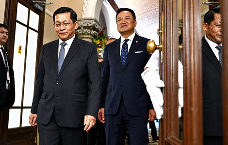 Isolated Myanmar military leader visits Bangkok against a storm of opposition from pro-democracy groups