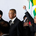 People’s Party MP stages protest in parliament in the presence of reviled Burmese leader Min Aung Hlaing