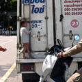Police officer finds 2 year old boy hanging to the back of truck in Sakon Nakhon after travelling 10 km
