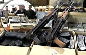 Security services smash an arms smuggling racket transporting war arms to Thailand from Cambodia