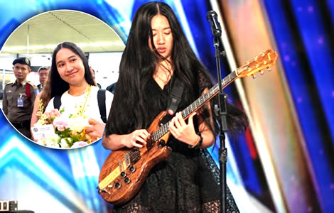 Thailand’s America’s Got Talent star returned home on Friday ahead of her September date with destiny