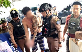 Young American driven by meth slashes Bangkok police officer’s neck. Charged with attempted murder