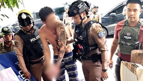 Young American driven by meth slashes Bangkok police officer’s neck. Charged with attempted murder