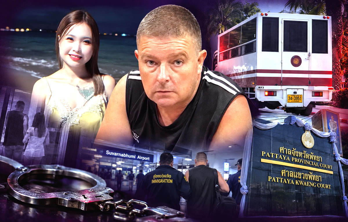 45-year-old Australian Simon Peter Carman is refused bail as he pleads not guilty to murder in Pattaya
