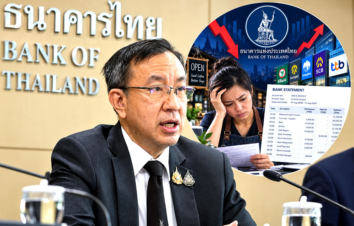 Bank of Thailand warns economic potential is falling with a severe crisis in the small business sector