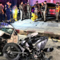 Crazed ex lover rams former girlfriend and her new boyfriend on a motorbike to their death with pickup