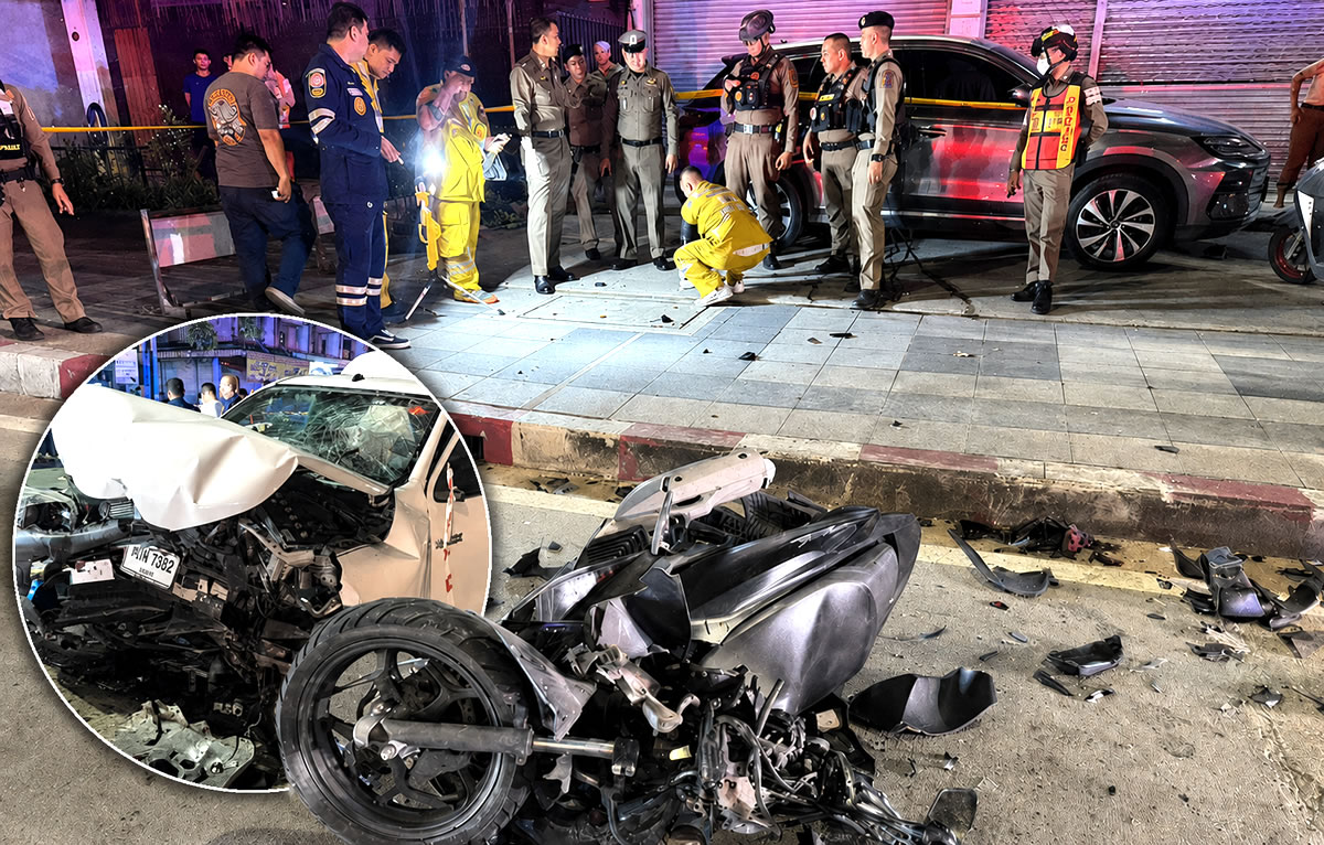 Crazed ex lover rams former girlfriend and her new boyfriend on a motorbike to their death with pickup