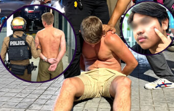 Good Samaritan in Pattaya gets punched for his trouble by erratic farang after he lost motorbike keys with girlfriend