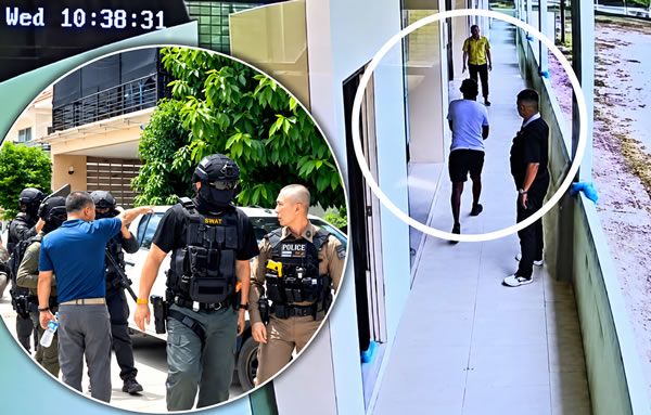 Pattaya police officer clinically executed his wife at a kindergarten and was later surrounded at home - Thai Examiner