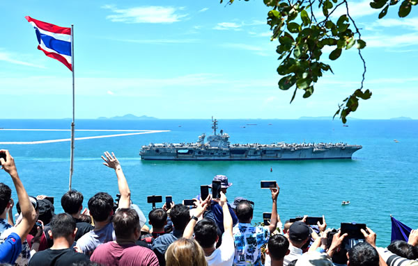 US Aircraft Carrier Abraham Lincoln Concludes Four Day Port Call in Thailand