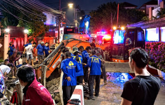 49 year old Myanmar man dies in landslide incident off Sukhumvit Rd in Bangkok on Thursday evening