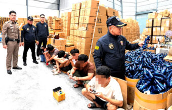 Counterfeiting racket selling on TikTok and Lazada busted in Samut Sakhon. Six foreigners arrested on site