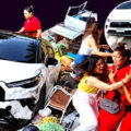 German family members injured in Phuket after app based taxi driver lost control of car looking at GPS